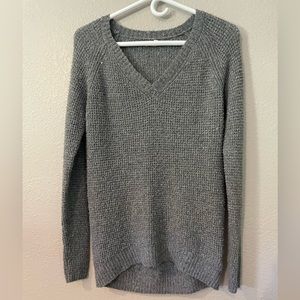 Grey Soft long sleeve knitted top